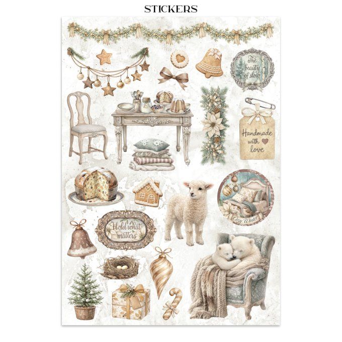 Stamperia, Junk Journal Collection White christmas