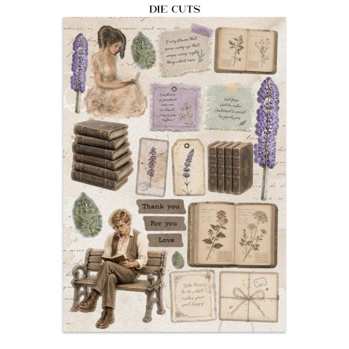 Stamperia, Junk Journal Collection Flowers and Poems