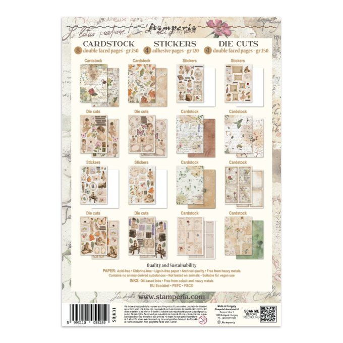 Stamperia, Junk Journal Collection Flowers and Poems