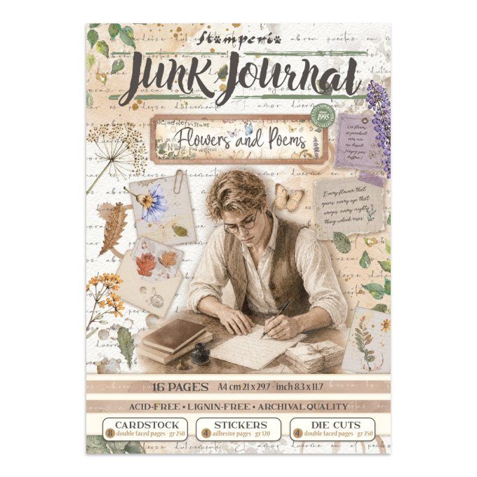 Stamperia, Junk Journal Collection Flowers and Poems
