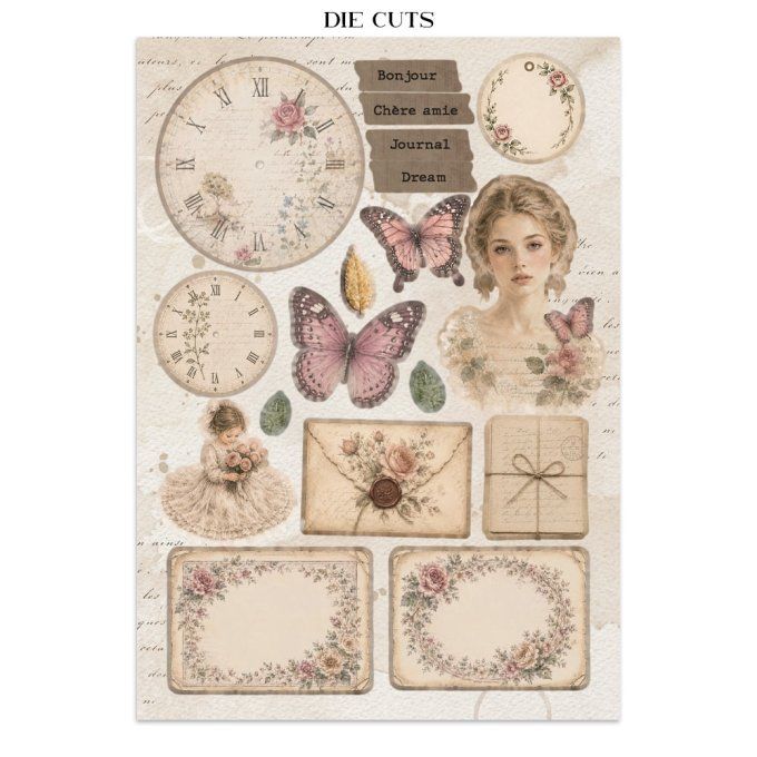 Stamperia, Junk Journal Collection Flowers and Poems