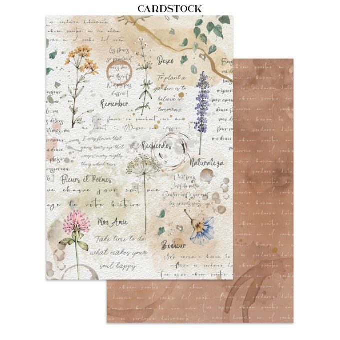 Stamperia, Junk Journal Collection Flowers and Poems