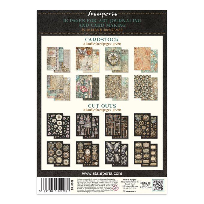 Stamperia, Junk Journal Collection Gardens of time, format A5