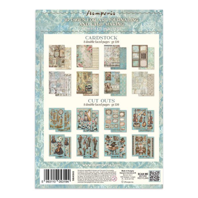 Stamperia, Junk Journal Collection Symphony, format A5