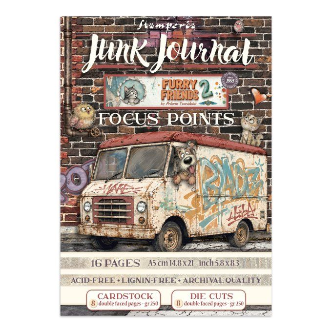 Stamperia, Junk Journal Collection Furry friend 2s, format A5