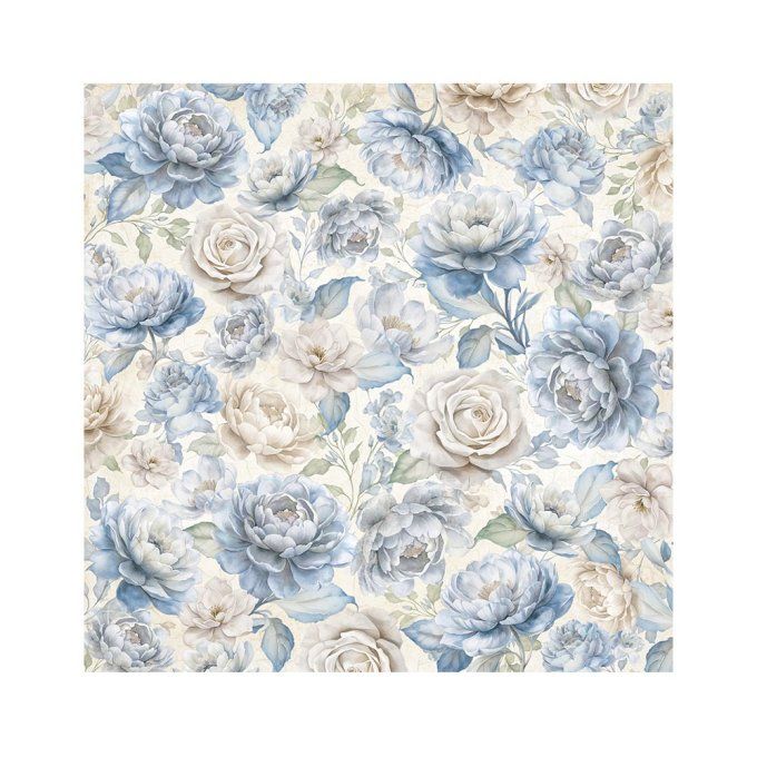 4 tissus polyester, collection : Timeless - Stamperia - dimension : 30x30cm
