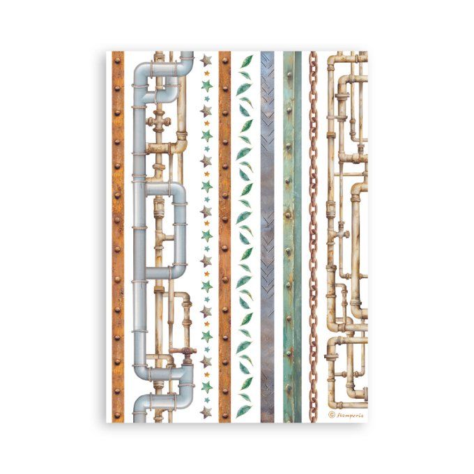 8 feuilles, éléments autocollants, dim. 14.5x21cm environ, A new beginning, Stamperia