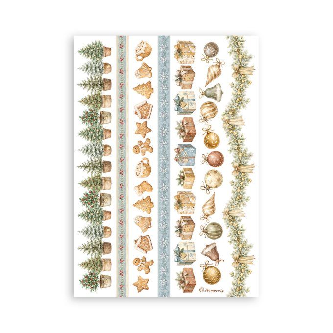 8 feuilles, éléments autocollants, dim. 14.5x21cm environ, collection : White christmas