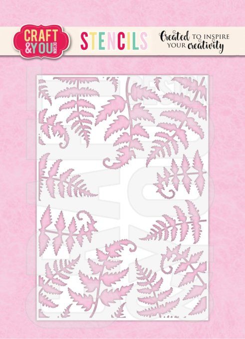 Pochoir - Craft & You, Ferns - Format A6 (environ 10.5x15cm)