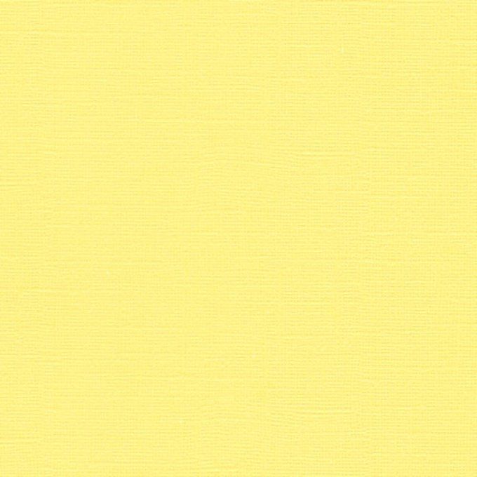 Cardstock Couleur : Light yellow, 216g, 25 feuilles-30x30cm (texturé)-Scrapberry's(voir description)