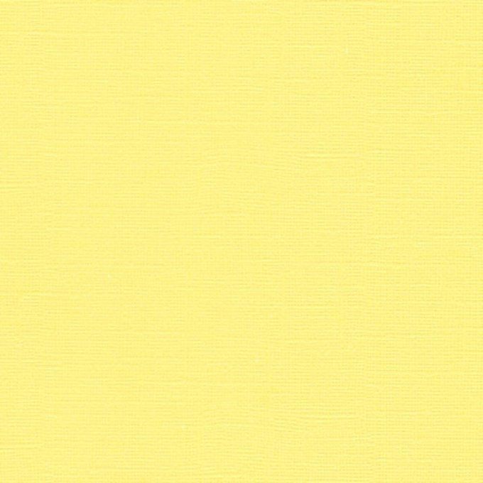 Cardstock Couleur : Light yellow, 216g, 25 feuilles-30x30cm (texturé)-Scrapberry's(voir description)