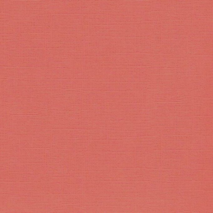 Cardstock Couleur : Coral, 216g, 25 feuilles-30x30cm (texturé)-Scrapberry's