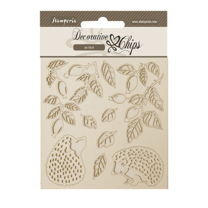 Stamperia, planche de chipboards - dimension 14x14cm - Woodland dream