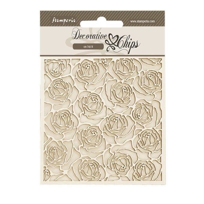 Stamperia, planche de chipboards - dimension 14x14cm - Romance Forever
