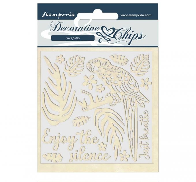 Chipboards Stamperia, planche de 14x14cm ép. 1mm env.- Amazonia