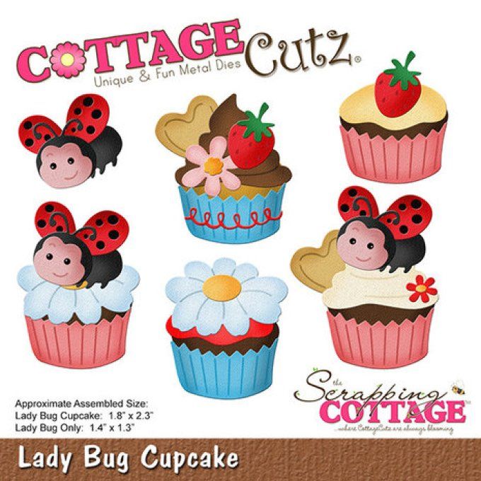 Die, Scrapping Cottage cutz - Lady bug cupcake