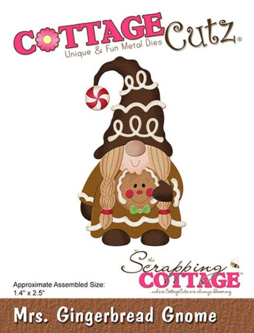Die, Scrapping Cottage cutz - Mrs Gingerbread gnome