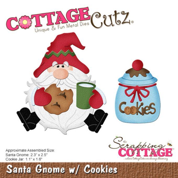 Die, Scrapping Cottage cutz - Santa gnome / cookies