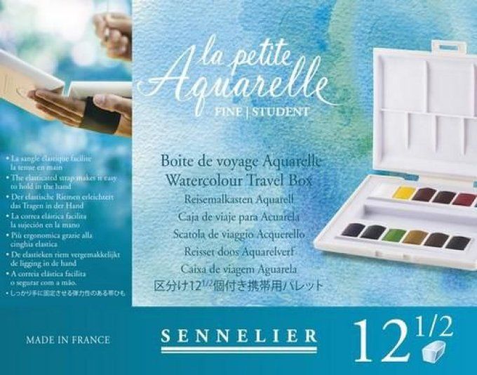 La petite aquarelle Sennelier - 12 demi-godets