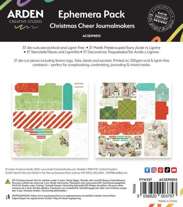 Arden Créative, Ephemera pack - christmas cheer