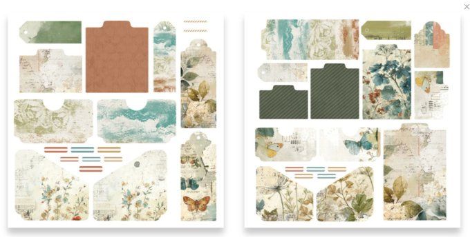 Arden creative studio, Amber ledgers - Ephemera pack, journalmakers (37 pièces)