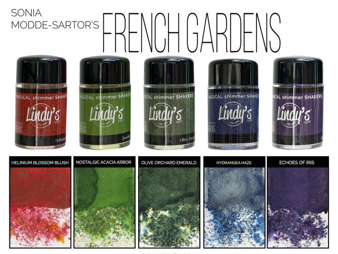 Lot de 5 Pigments Magical shaker, Lindy's, Sonia's French gardens
