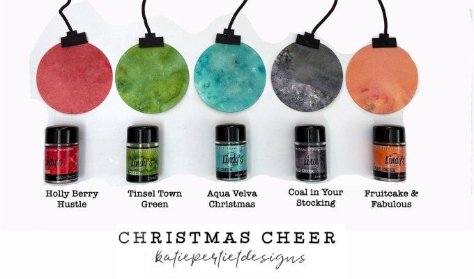 Lot de 5 Pigments Magical shaker, Lindy's, Katie Pertiet's - Christmas cheer