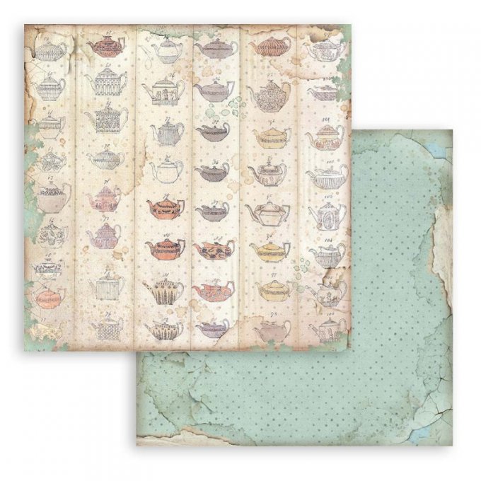 Collection Alice, patterns (fonds), 20x20cm - 10 feuilles motif recto verso - Stamperia