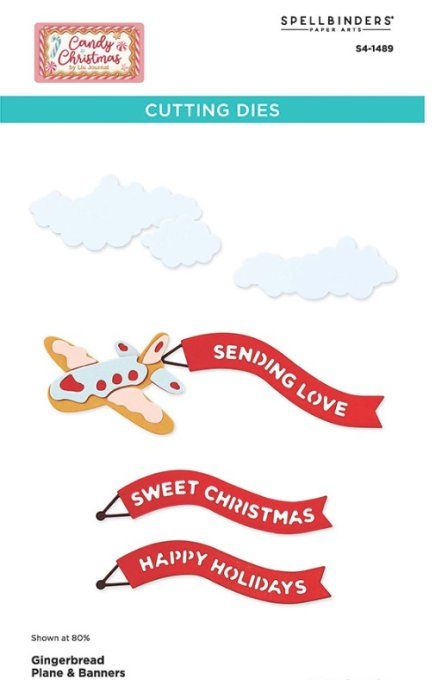 Stamperia/Spellbinders - Avion en pain d'épices et bannières - 13 dies