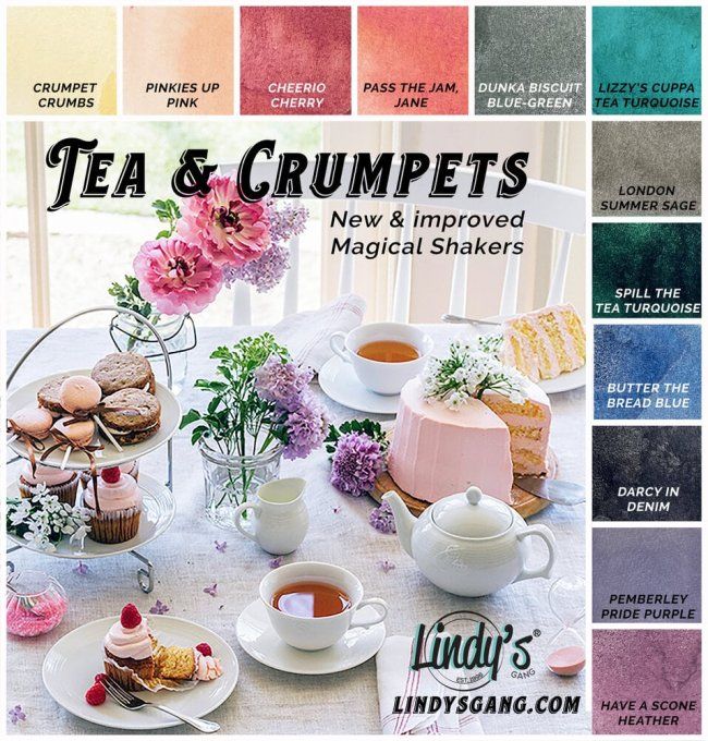 Lot de 12 Pigments Magical shaker, Lindy's, Tea & crumpets