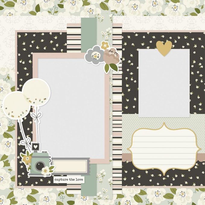 Simple Stories - kit de confection pour réaliser 2 double page - You & Me