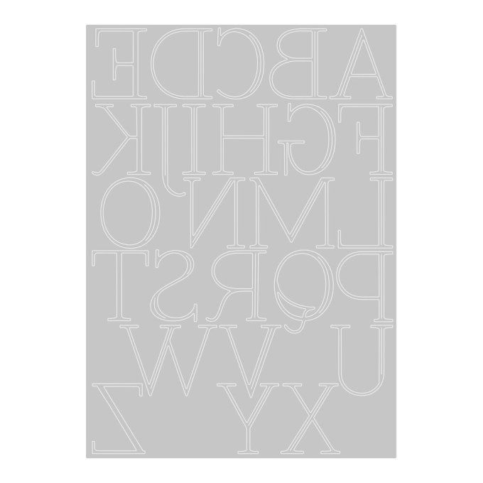 Die/matrice de découpe, Sizzix, alphabet élégant, lettres capitales