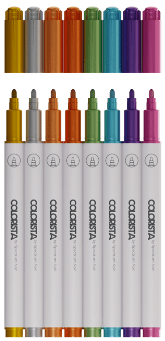 8 metallic markers - Colorista by spectrum noir