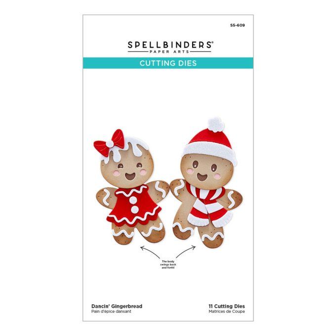 11 Dies/matrices de découpe - spellbinders - Dancin' Gingerbread