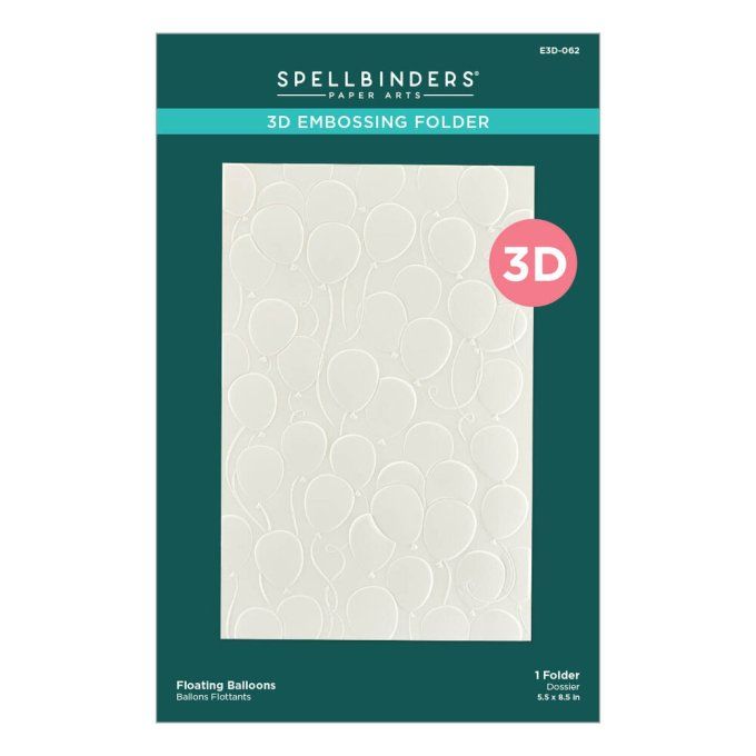 Classeur d'embossage, Spellbinders - Balloons, dimension : 14.5x22.5cm environ 