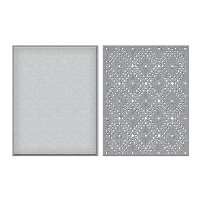 Die  de fond , Spellbinders - Diamond argyle, dimension : 11x14cm