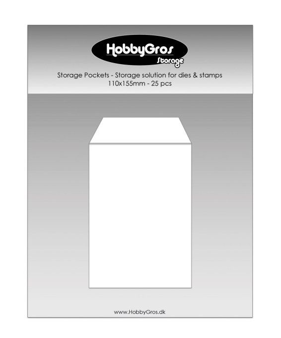 HobbyGros - Lot de 25 Pochettes plastiques, dimensions extérieures : 11x15.5cm environ