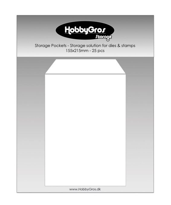 HobbyGros - Lot de 25 Pochettes plastiques, dimensions extérieures : 15.5x21.5cm environ