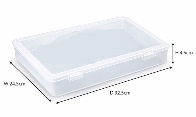 Boîte de rangement en plastique - dimension 32,5x24.5x4.5cm environ 