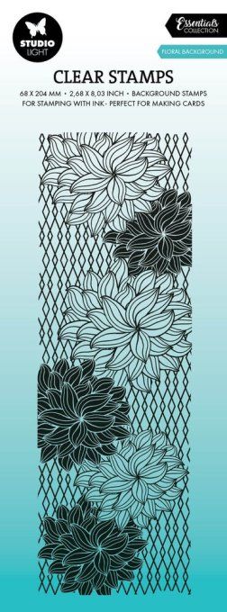 Tampon clear, Studio Light, Floral background - dimension 6.8x20.4cm