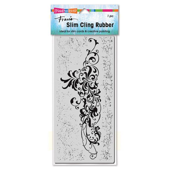 1 Tampon slim de fond caoutchouc (tampon cling) - Stampendous, Vintage border