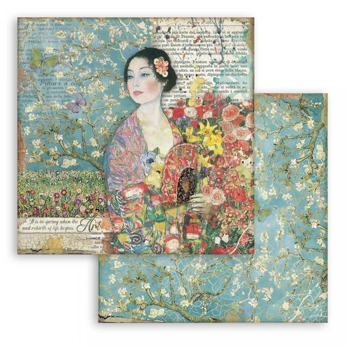 Collection Atelier des arts, 30x30cm - 10 feuilles motif recto verso - Stamperia