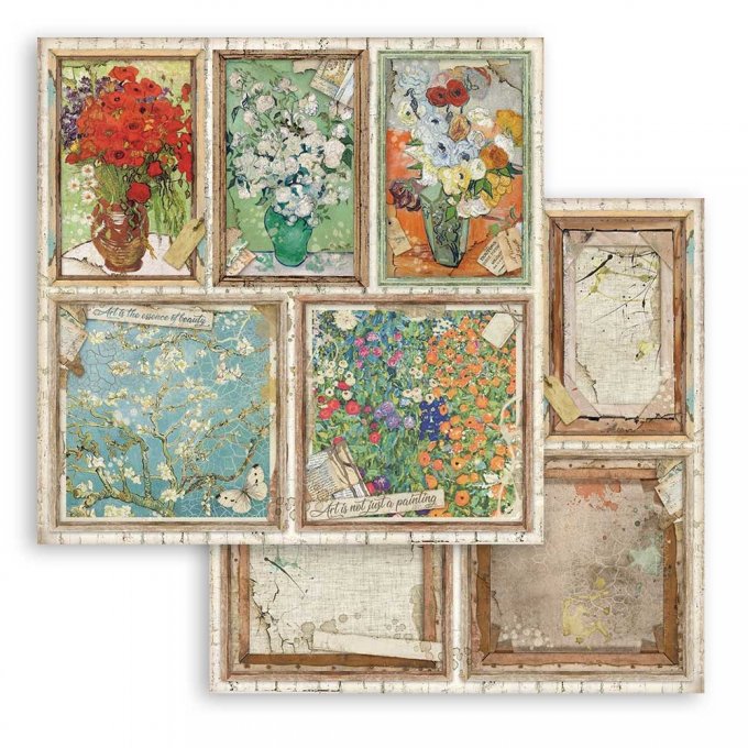 Collection Atelier des arts, 30x30cm - 10 feuilles motif recto verso - Stamperia