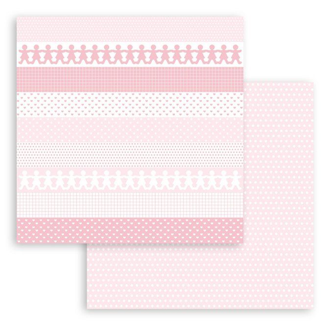 Collection babydream pink, 30x30cm - 10 feuilles motif recto verso - Stamperia - 190g