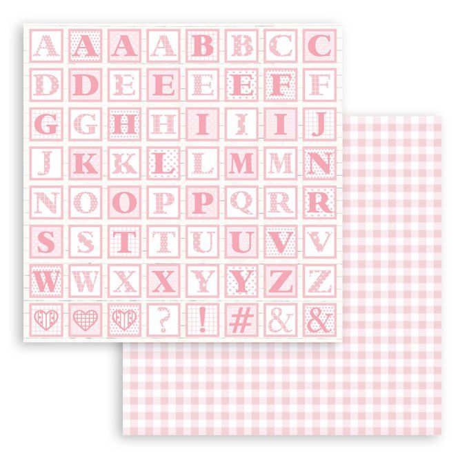 Collection babydream pink, 30x30cm - 10 feuilles motif recto verso - Stamperia - 190g