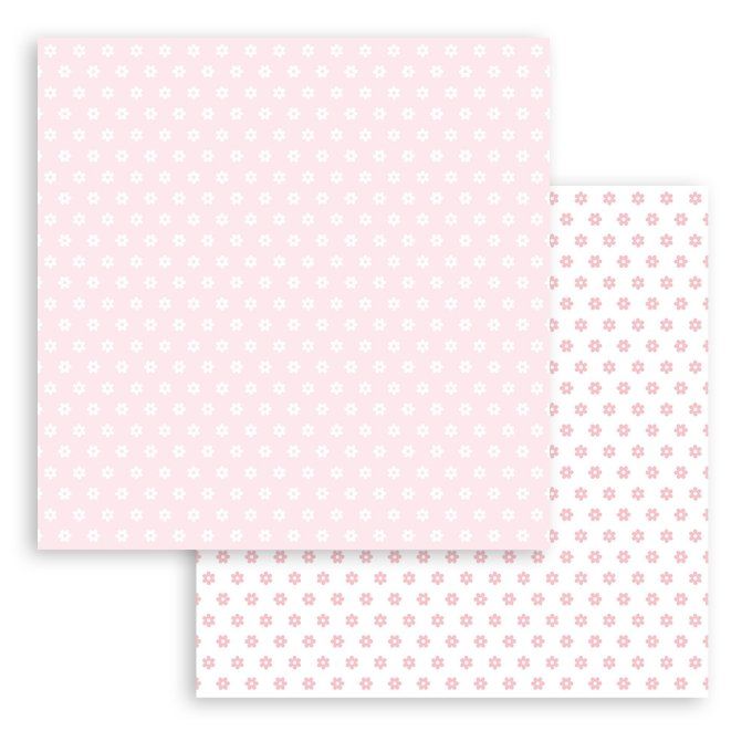 Collection Babydream pink, 20x20cm - 10 feuilles motif recto verso - Stamperia - 190g, backgrounds