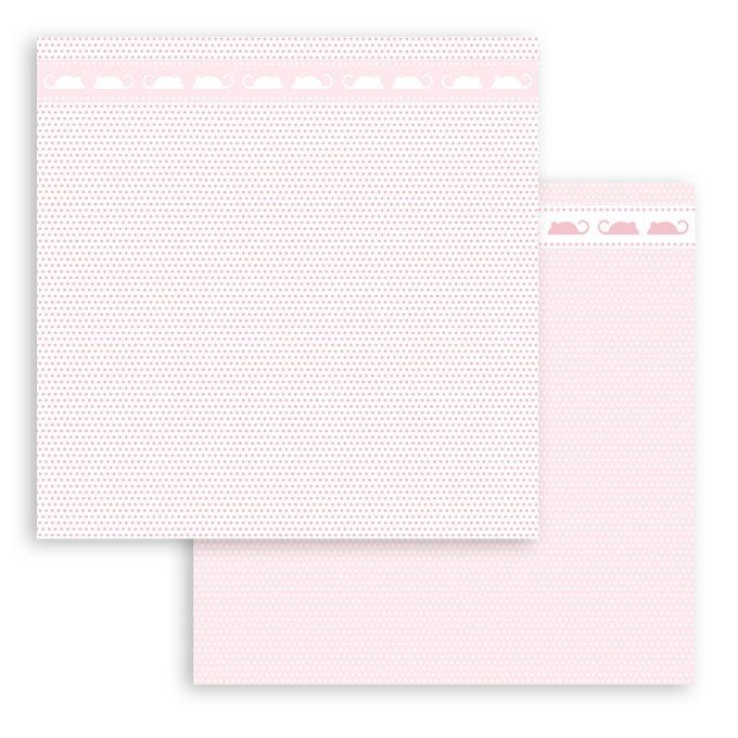 Collection Babydream pink, 20x20cm - 10 feuilles motif recto verso - Stamperia - 190g, backgrounds