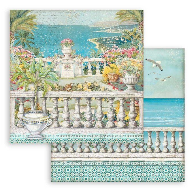 Collection Blue dream, 20x20cm - 10 feuilles motif recto verso - Stamperia - 190g