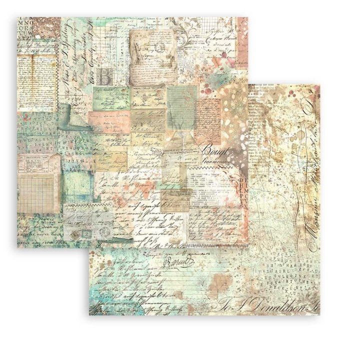 Collection Brocante Antiques, 30.5x30.5cm, Stamperia - 10 feuilles - background