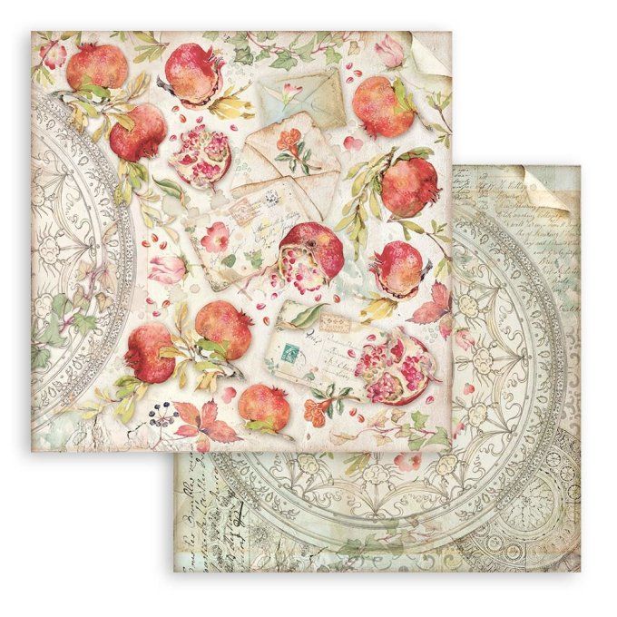 Collection Casa granada, 30x30cm - 10 feuilles motif recto verso - Stamperia - 190g